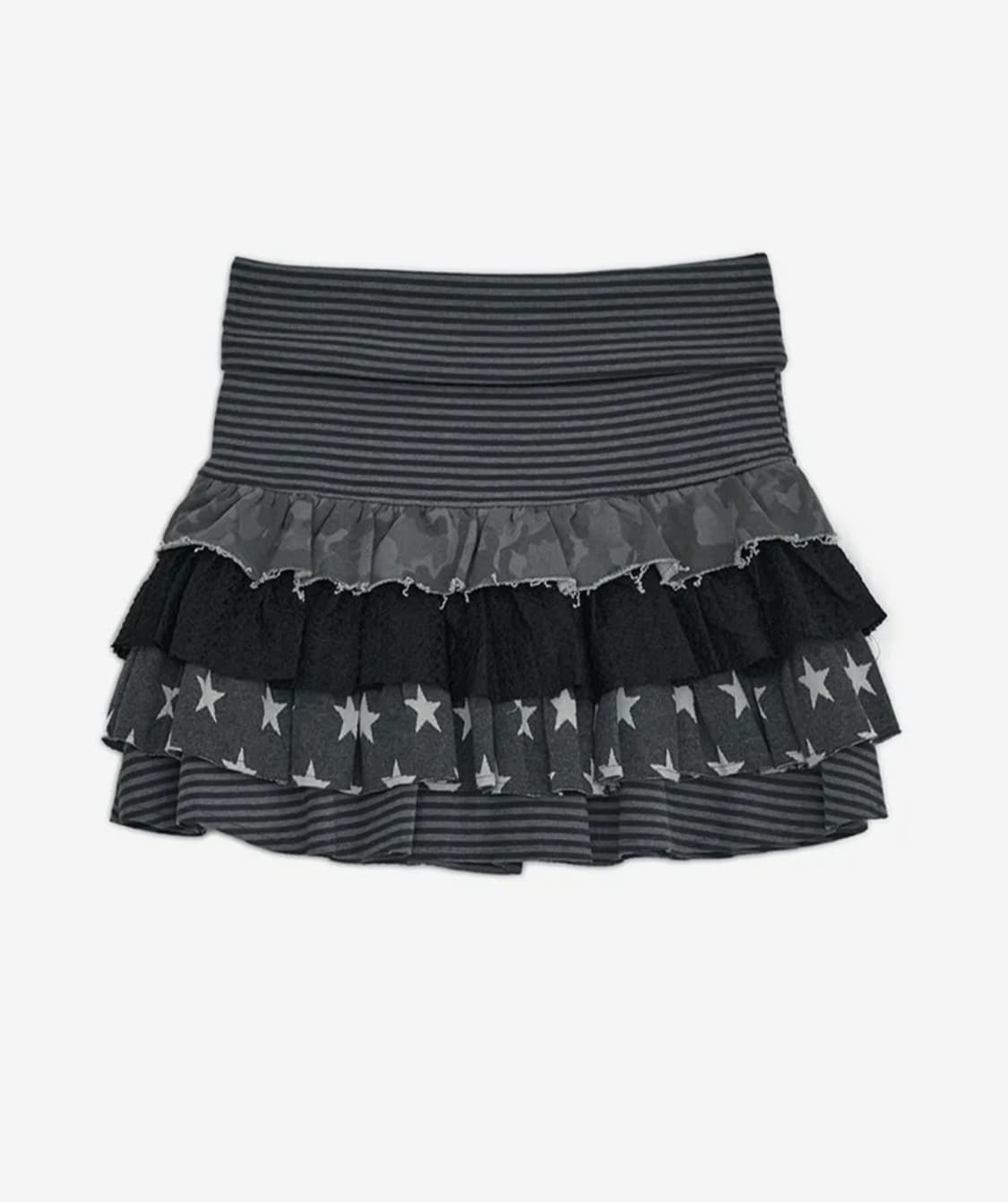 (새상품) 허그유어스킨 캉캉 레이어드 스커트 차콜 상품이미지2