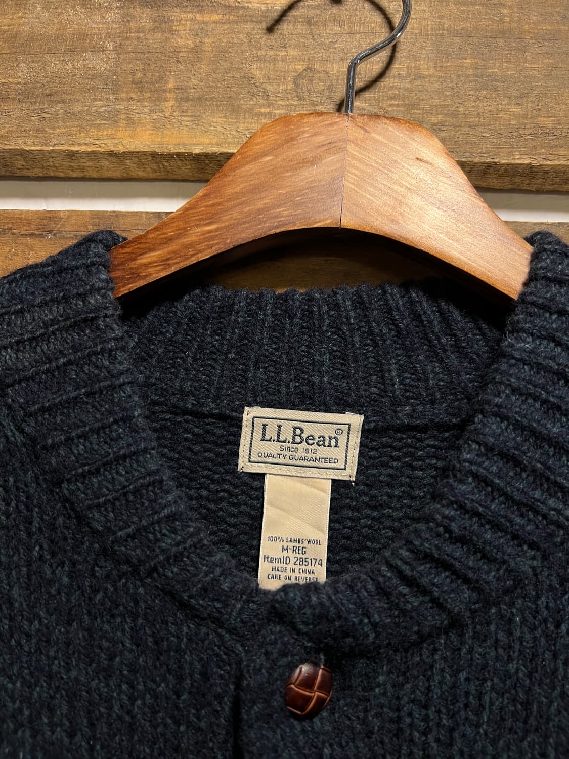 [M]엘엘빈 USA 헨리넥 다크크린 램스울 니트 상품이미지2