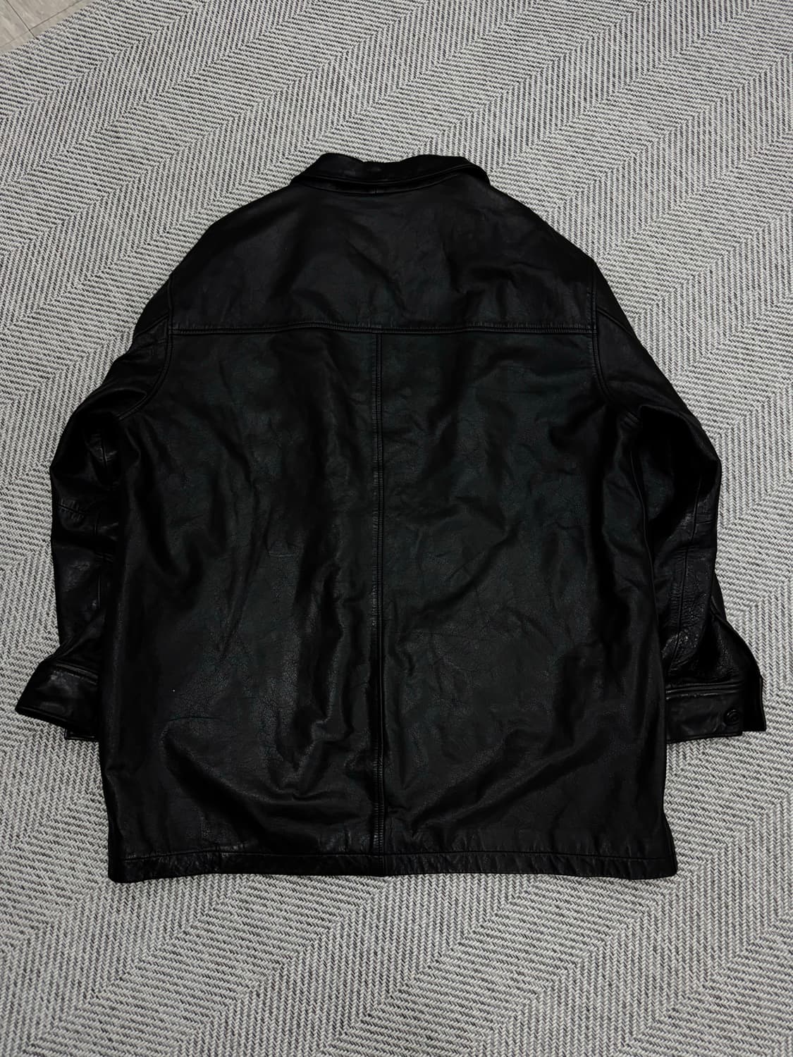 올드 갭 레더 카 코트 블랙 XL 상품이미지3