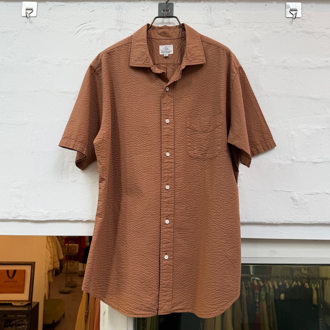 Beauty&Youth United Arrows 시어서커 반팔 셔츠 XL 상품이미지1