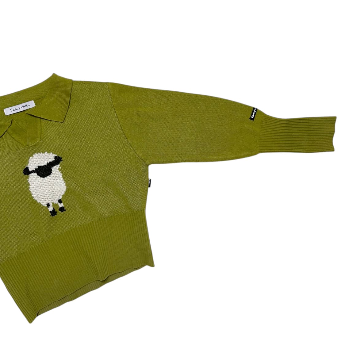 FANCY CLUB 자카드 키치 크롭 니트 상품이미지5