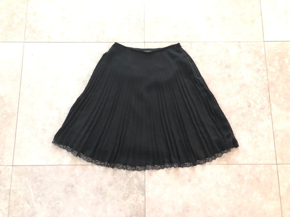 블랙 레이스 미디 스커트 상품이미지3