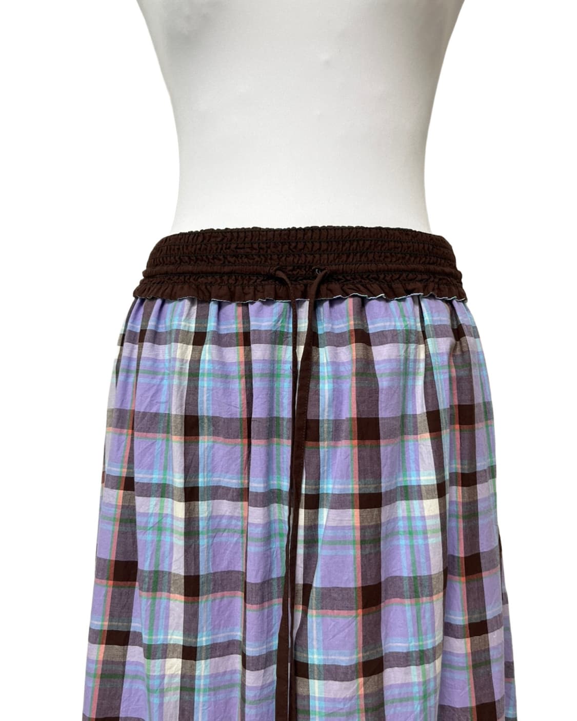 Banding purple check skirt 상품이미지6