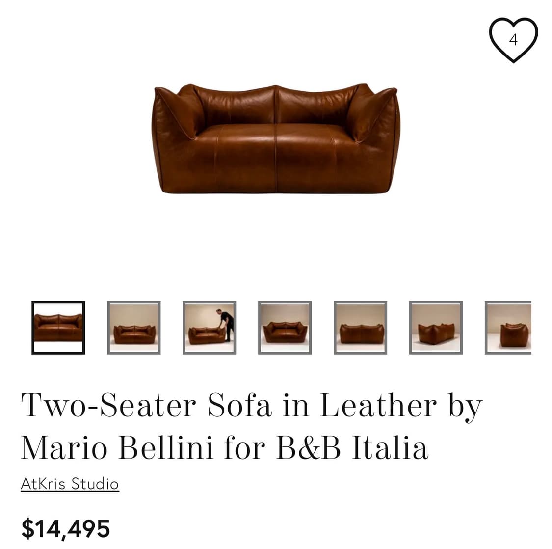 빈티지가구 70s B&B 이탈리아 르 밤볼레 소파 by 마리오 벨리니 상품이미지10