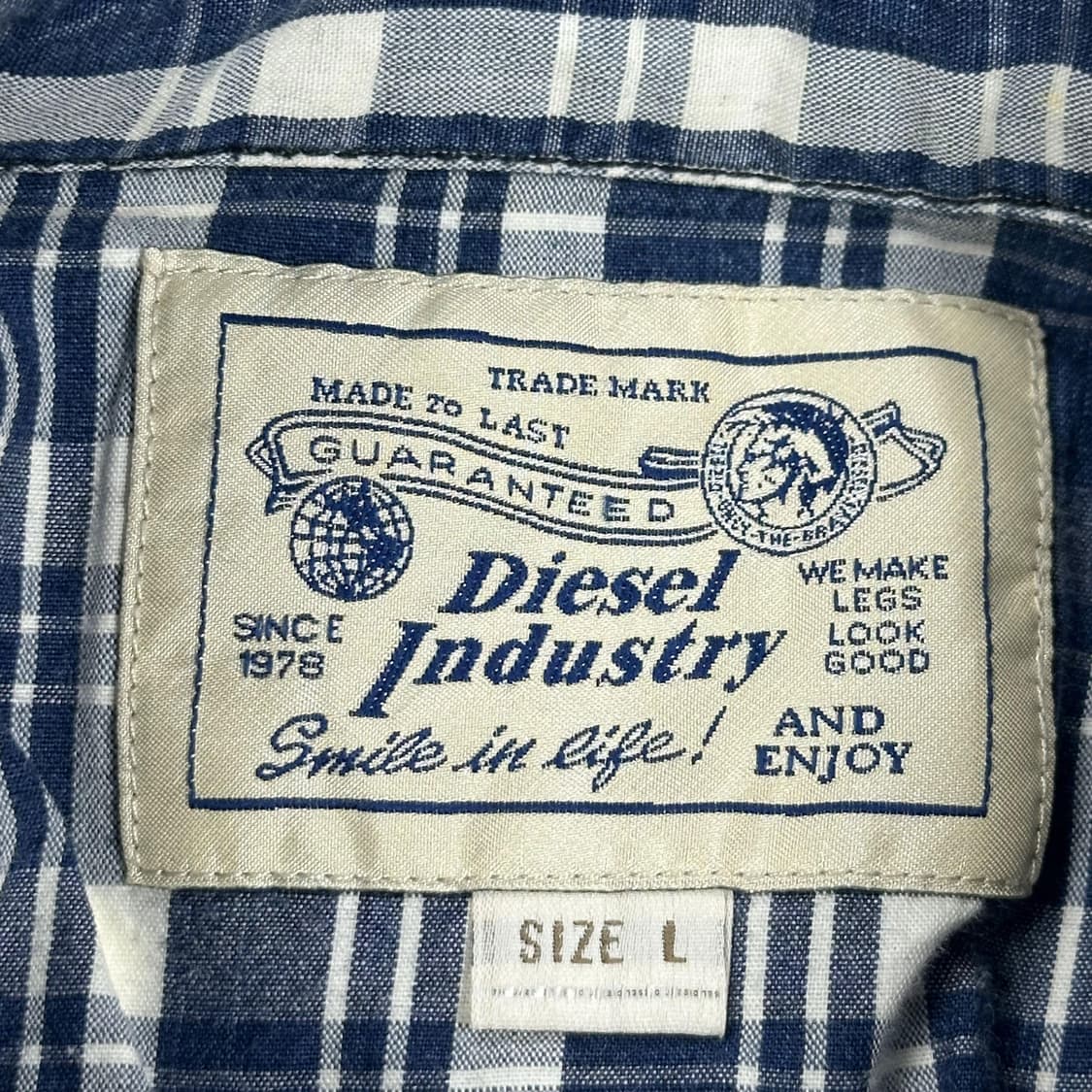 디젤 클래식 투 포켓 타탄 체크셔츠 (L) 상품이미지5