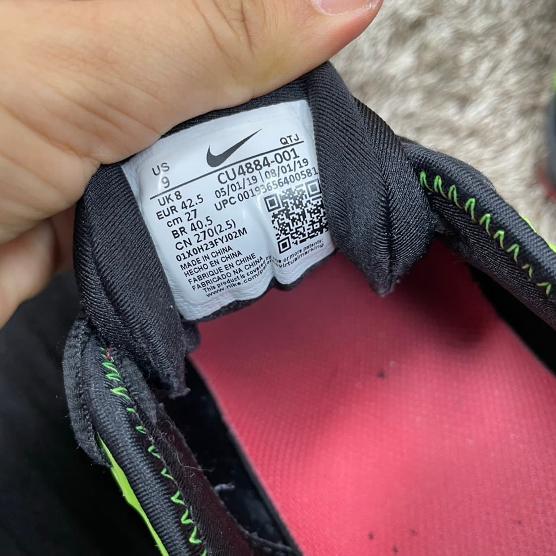 나이키 Nike 에어 베이퍼맥스 플러스 엠버 글로우 형광 그린 270 상품이미지6