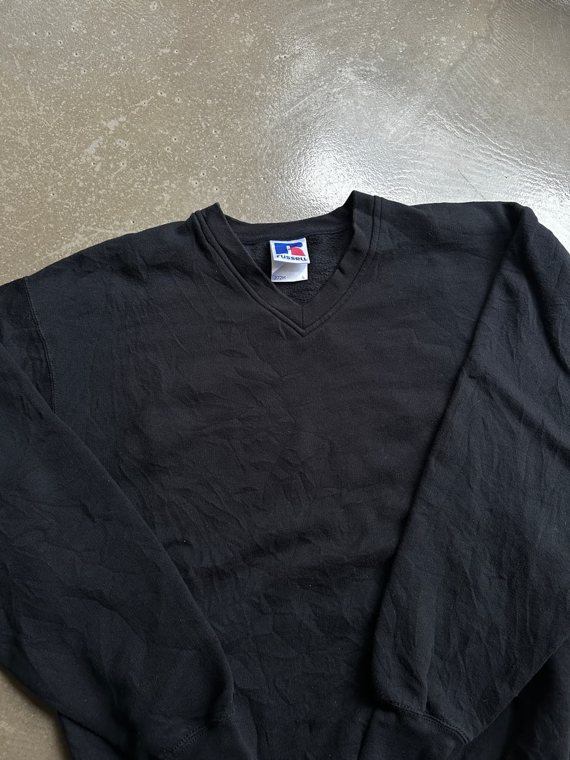 Russell Athletic 블랙 V넥 스웻셔츠 상품이미지2