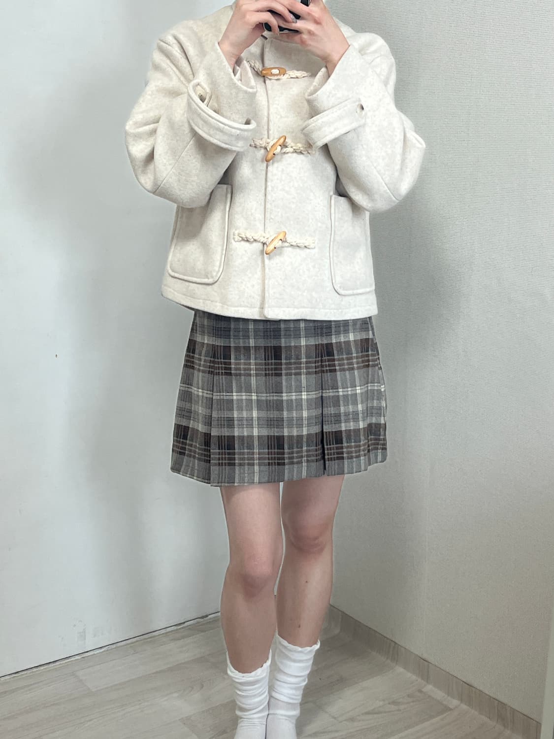 브라운 숏 스커트 상품이미지1