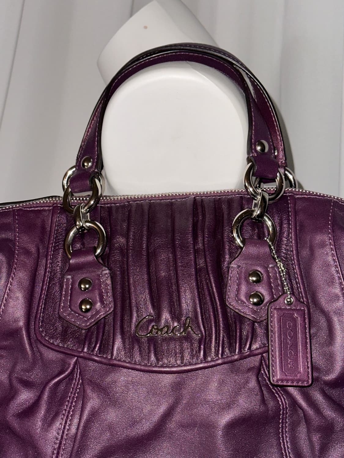 코치 빈티지 퍼플 숄더백 핸드백 상품이미지5