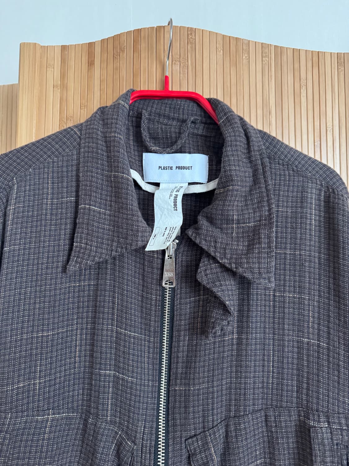 L 플라스틱 프로덕트(PLASTIC PRODUCT) 체크 지퍼 자켓 상품이미지7