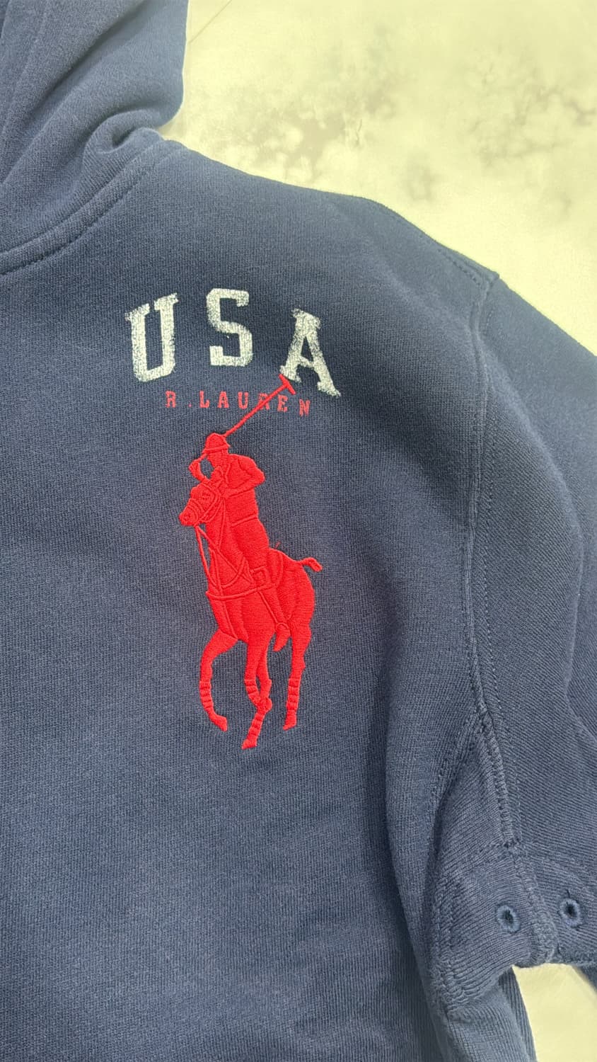 폴로 빅포니 3 후드집업 네이비 상품이미지2