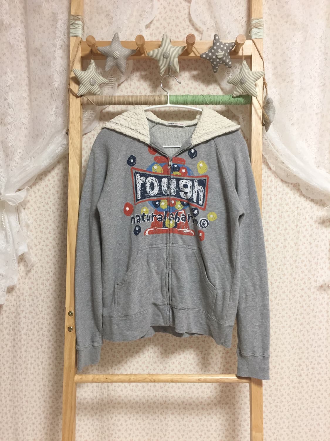 빈티지 rough 모리걸 후드집업 상품이미지2