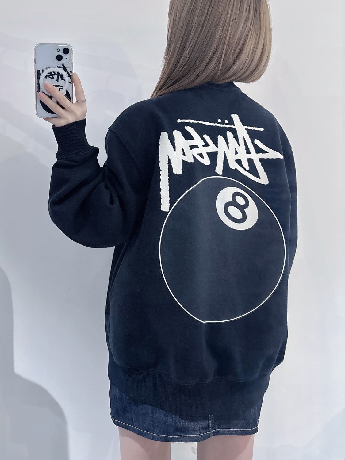 스투시 8볼 블랙 맨투맨 상품이미지3