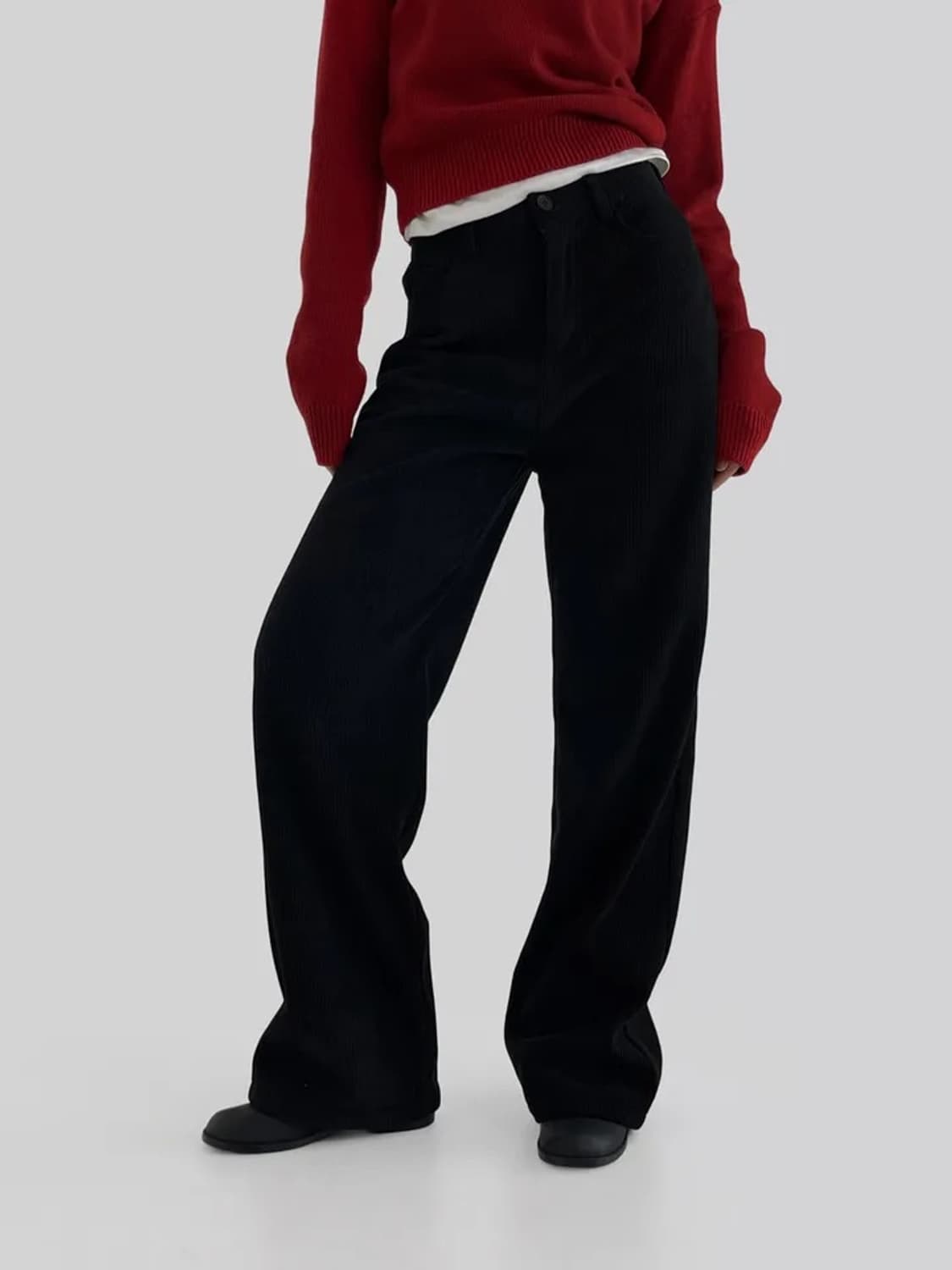 어텀 융기모골덴팬츠 블랙 상품이미지2