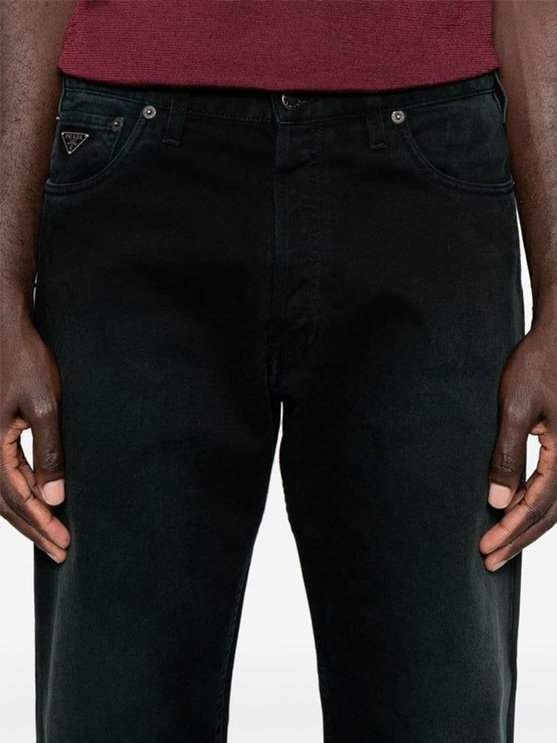 새상품 프라다 포켓 삼각로고 데님 팬츠 34사이즈 상품이미지1