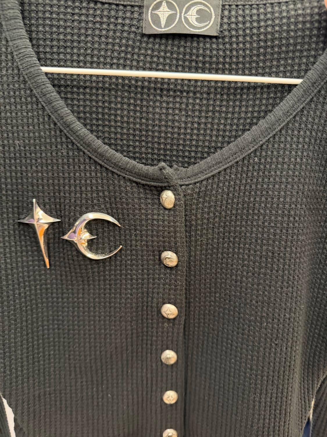 떠그클럽 와플가디건 블랙 s 상품이미지3