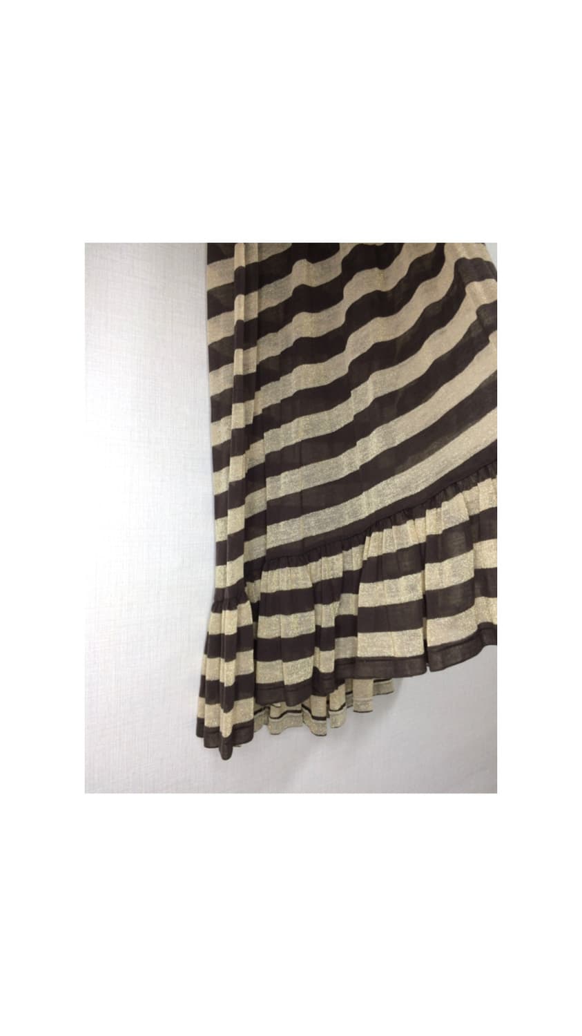 스나오 쿠와하라 브라운 스트라이프 셔링 튜닉 원피스 상품이미지4