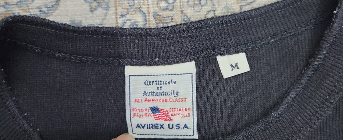 AVIREX 아비렉스 헨리넥 M 상품이미지5