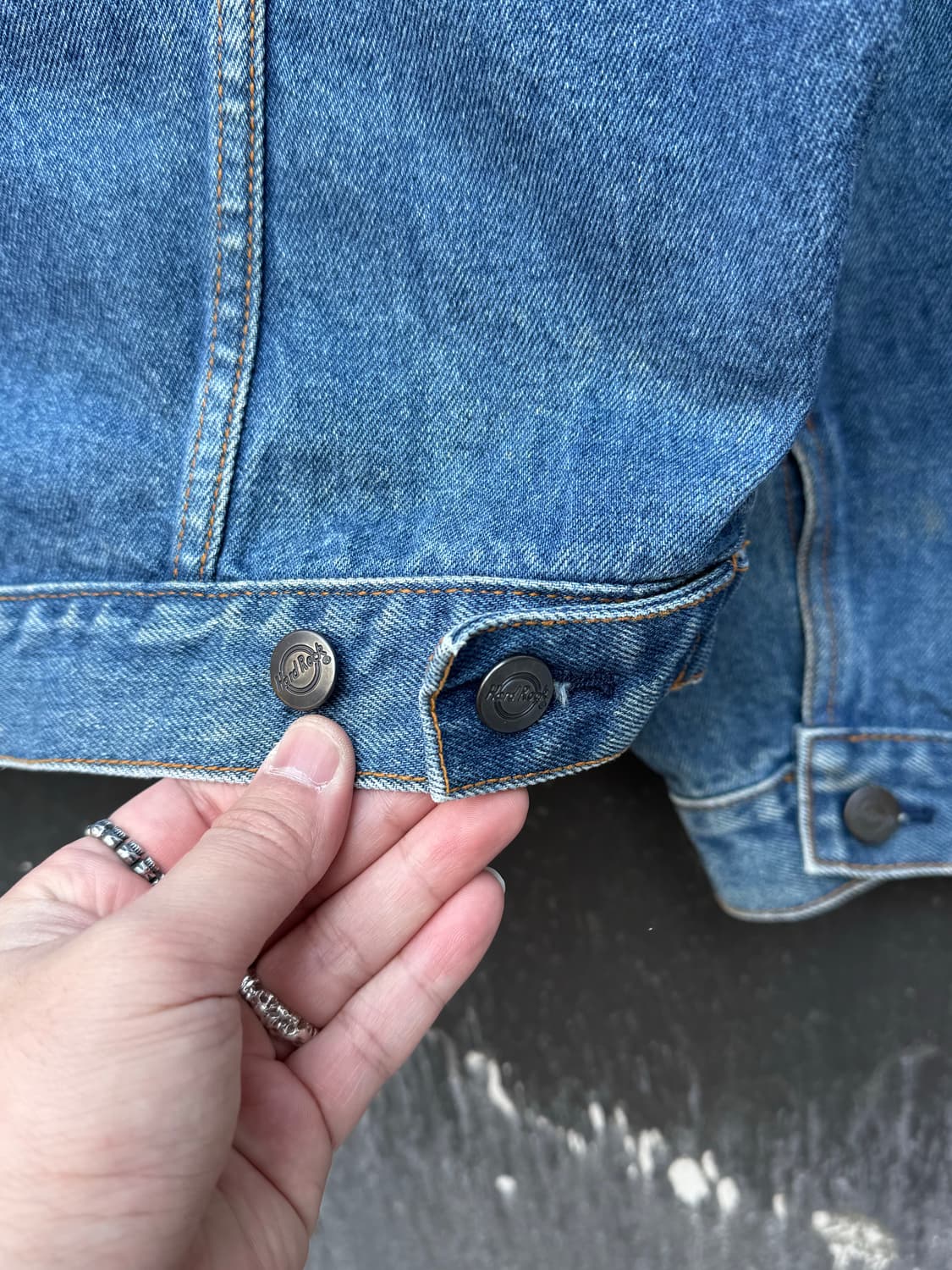 90s 하드락카페 나이아가라 폴스 워싱 데님 트러커자켓  상품이미지7