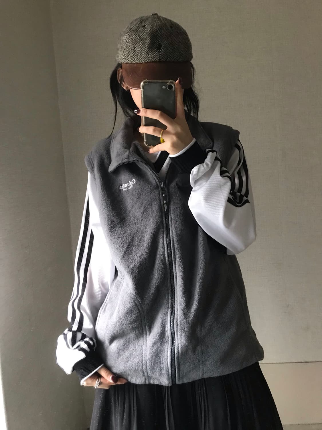 콜롬비아 그레이 후리스 조끼 상품이미지3
