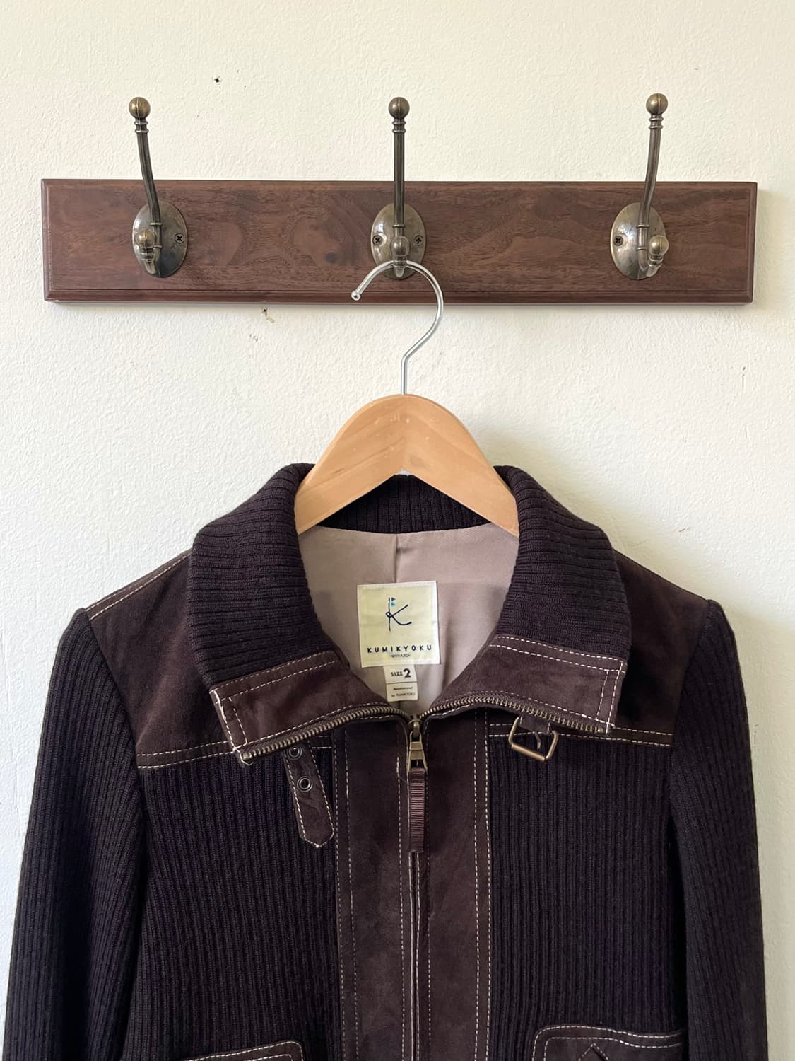 KUMIKYOKU 스웨이드 집업 자켓 상품이미지2