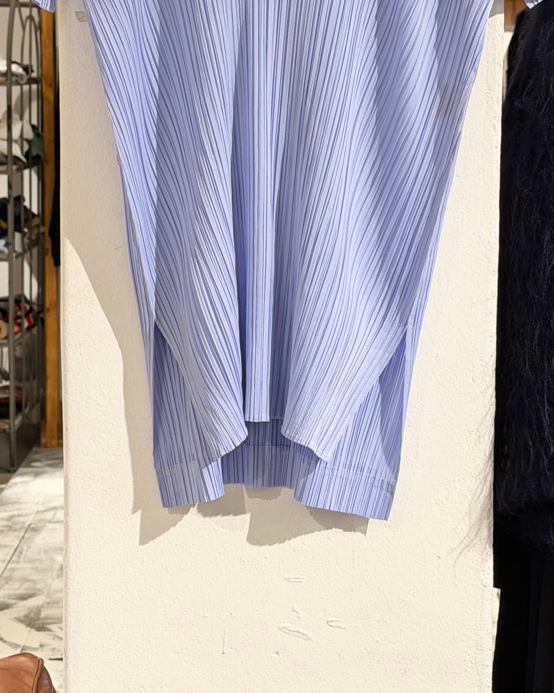 플리츠 플리즈 블루 월간 컬러즈 하프 탑 상품이미지5