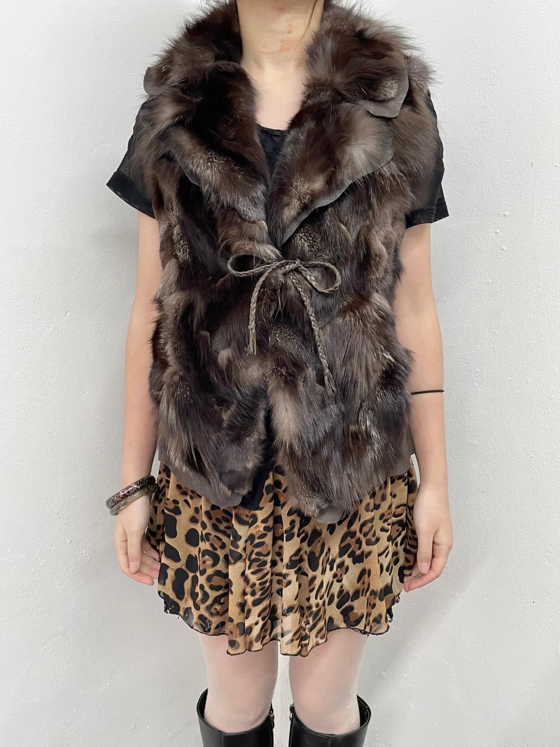 그런지 페어리 폭스퍼 양가죽 디테일 베스트 상품이미지6