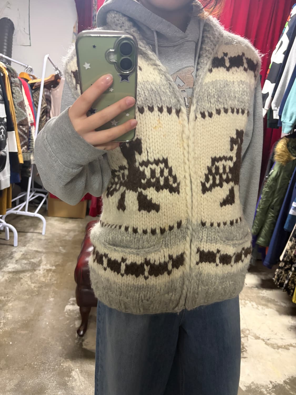 [M] 코위찬 썬더버드 헤비울 100% 베스트 집업  상품이미지3