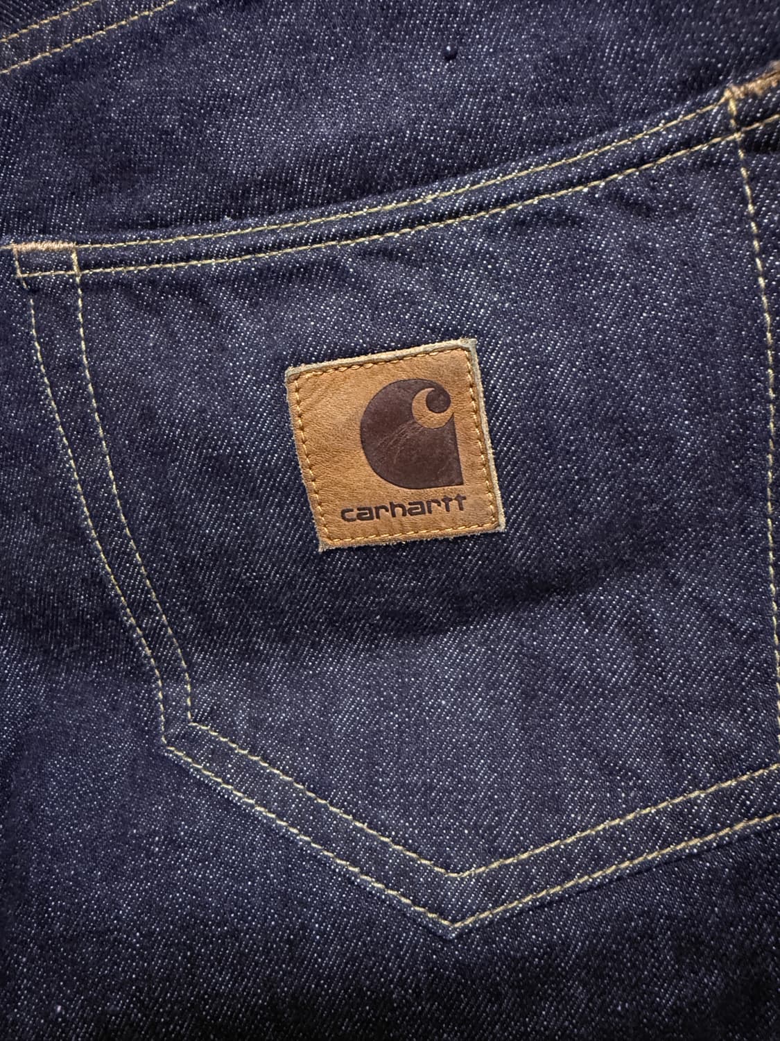 칼하트 WIP 데님 반바지 30 인치 생지 청반바지 남성 쇼츠 상품이미지6