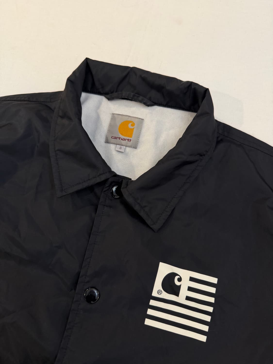 칼하트 WIP 성조기 프린팅 코치자켓 블랙 상품이미지4