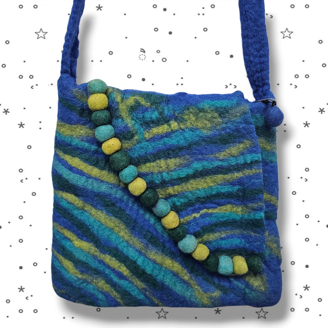 VTG 폼폼 펠트 크로스백 가방 상품이미지2