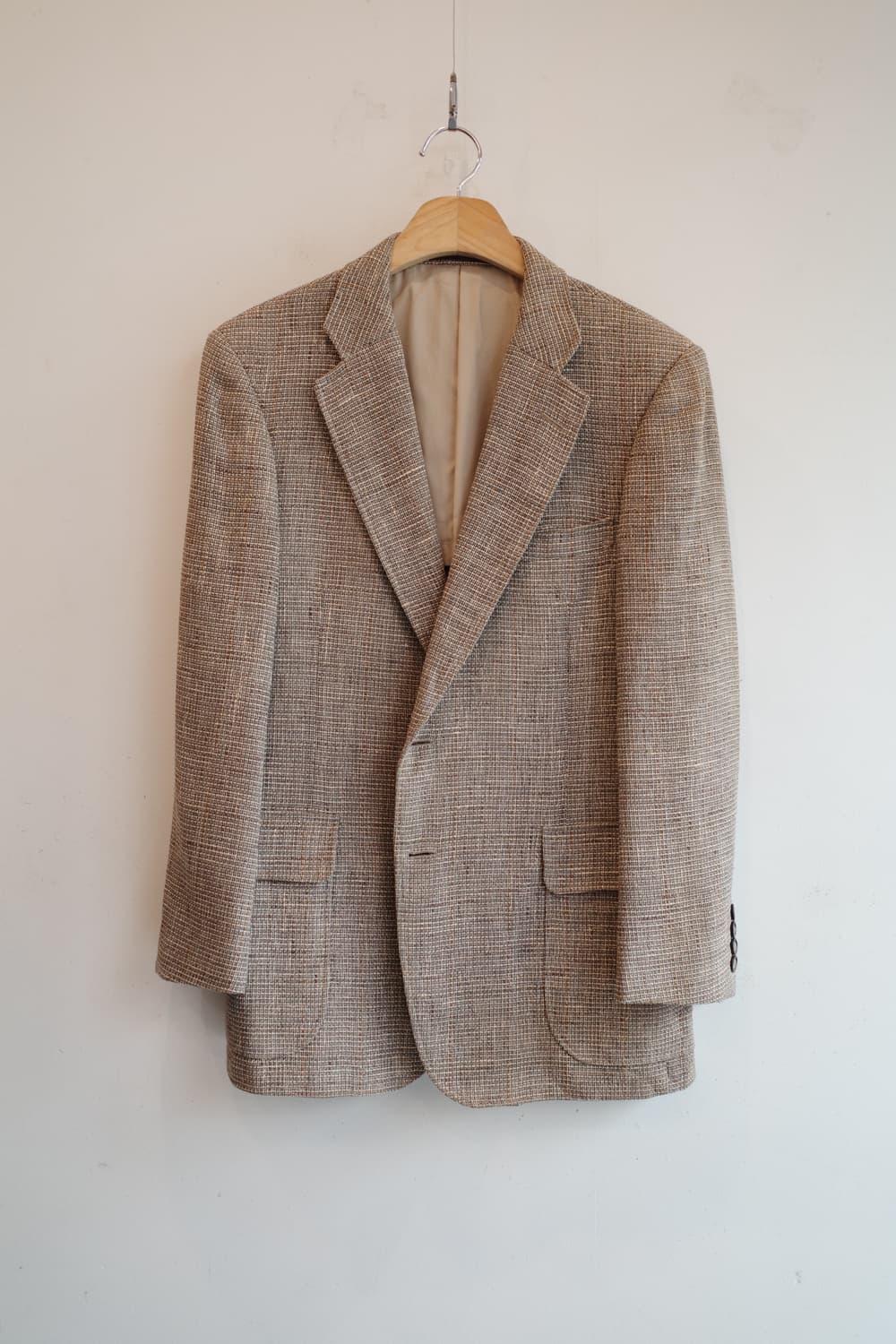 90s Burberry 버버리 올드모델 울&리넨 자켓  상품이미지1