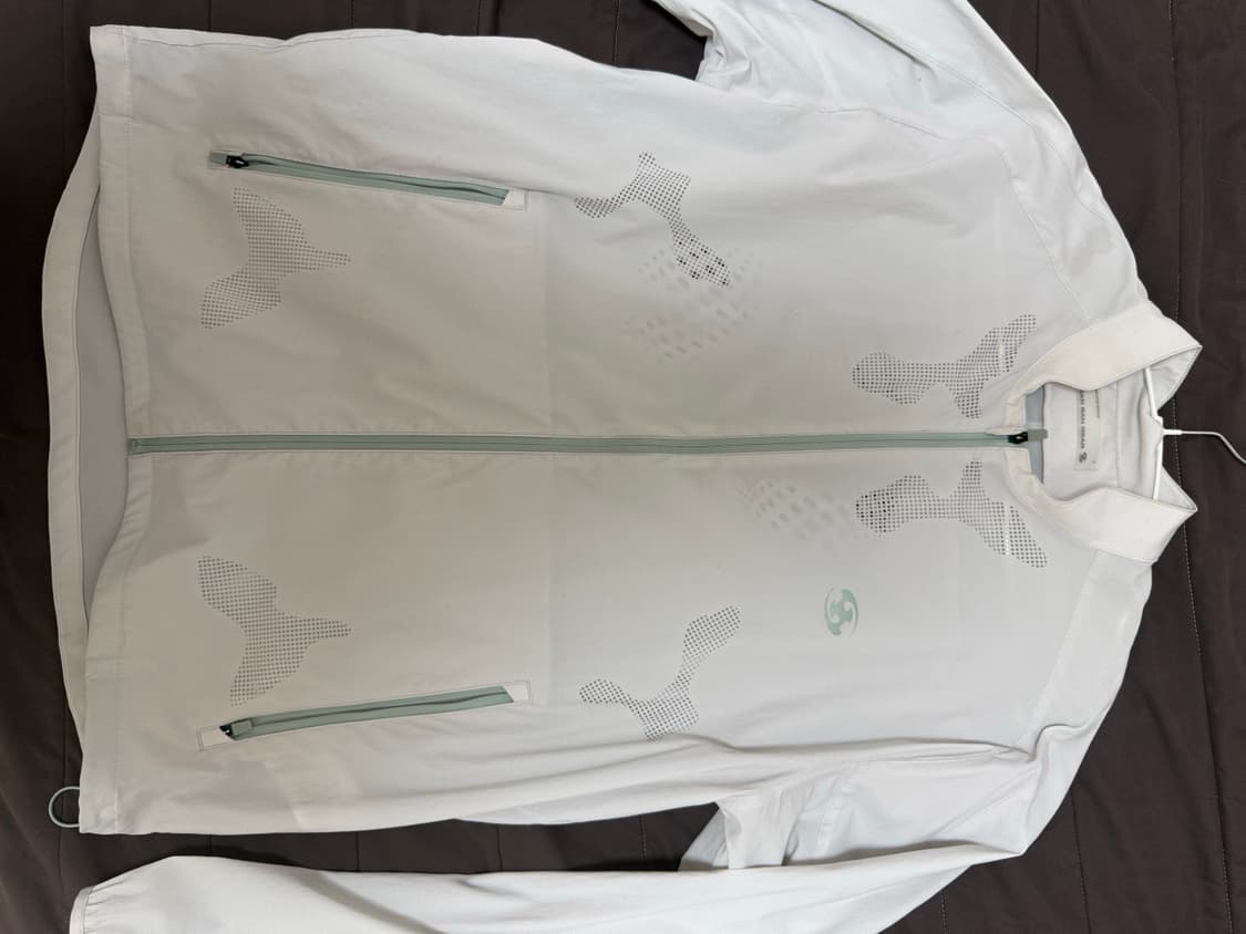 산산기어 스프로켓 홀 자켓 바람막이 라이트그레이 상품이미지1