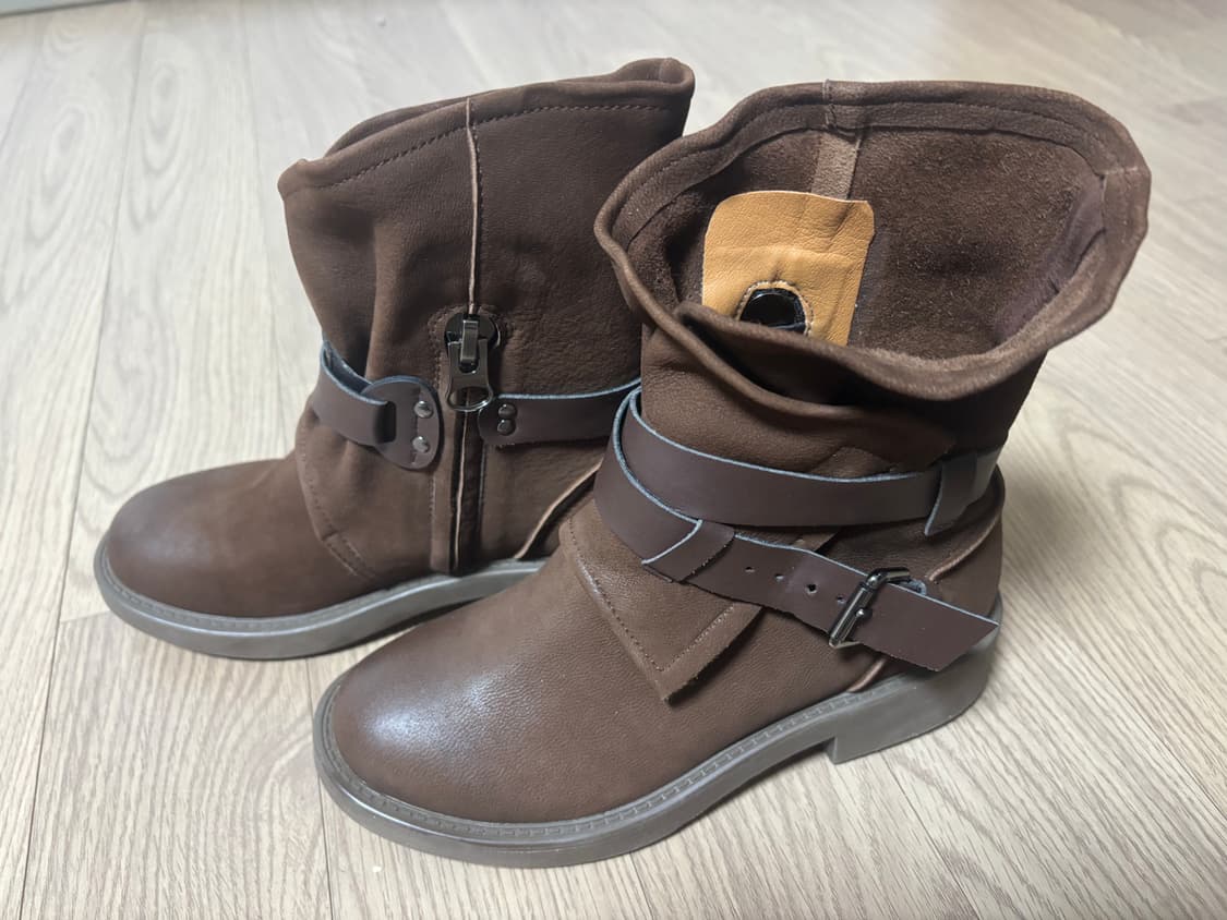 미착용 가죽 미들부츠 y2k 230(225추천) 상품이미지3