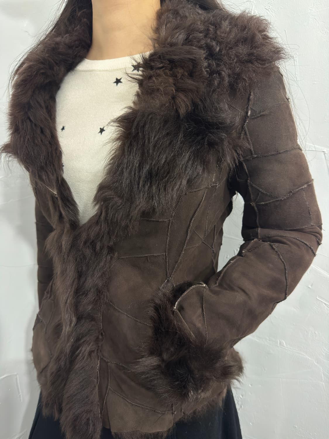 brown sheep skin fur jacket 상품이미지3