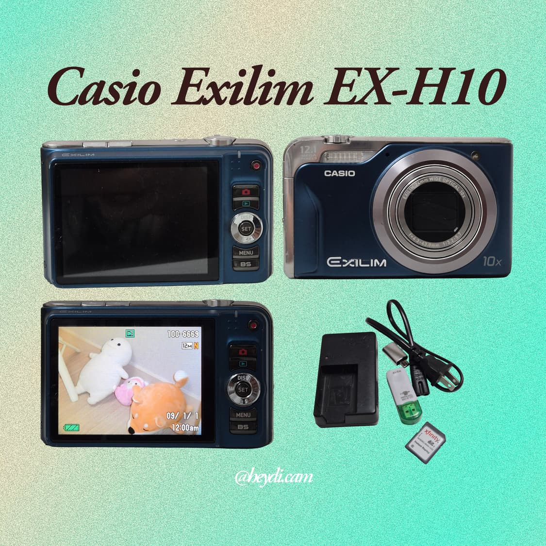 (츄디카)카시오 엑슬림 Casio Exilim EX-h10 블루 상품이미지2