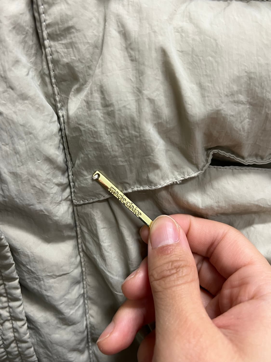 (38) 마리끌레르 우먼스 덕다운 롱패딩 베이지 상품이미지4