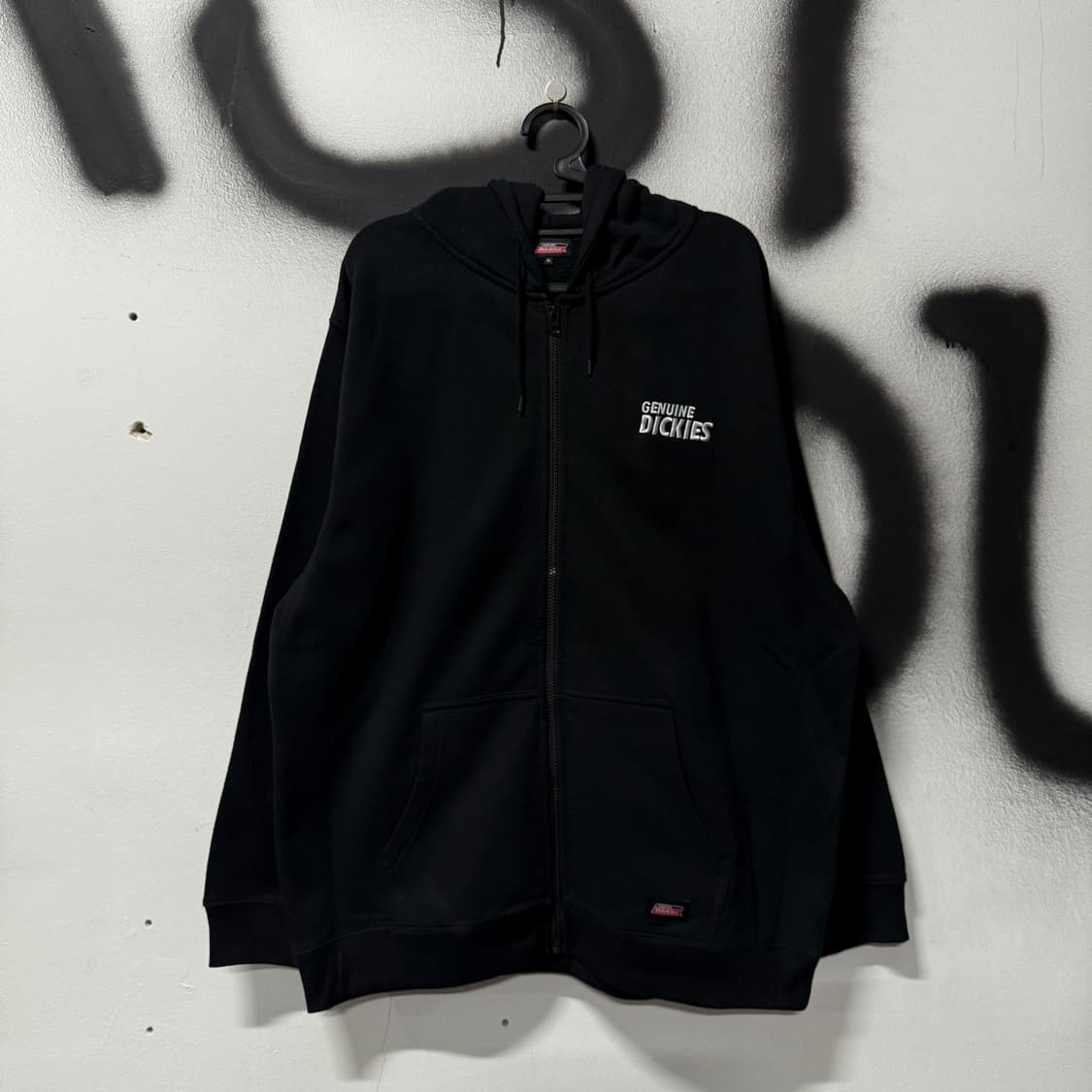 디키즈 빅 사이즈 백 프린팅 , 자수 집업 후디 블랙 상품이미지1