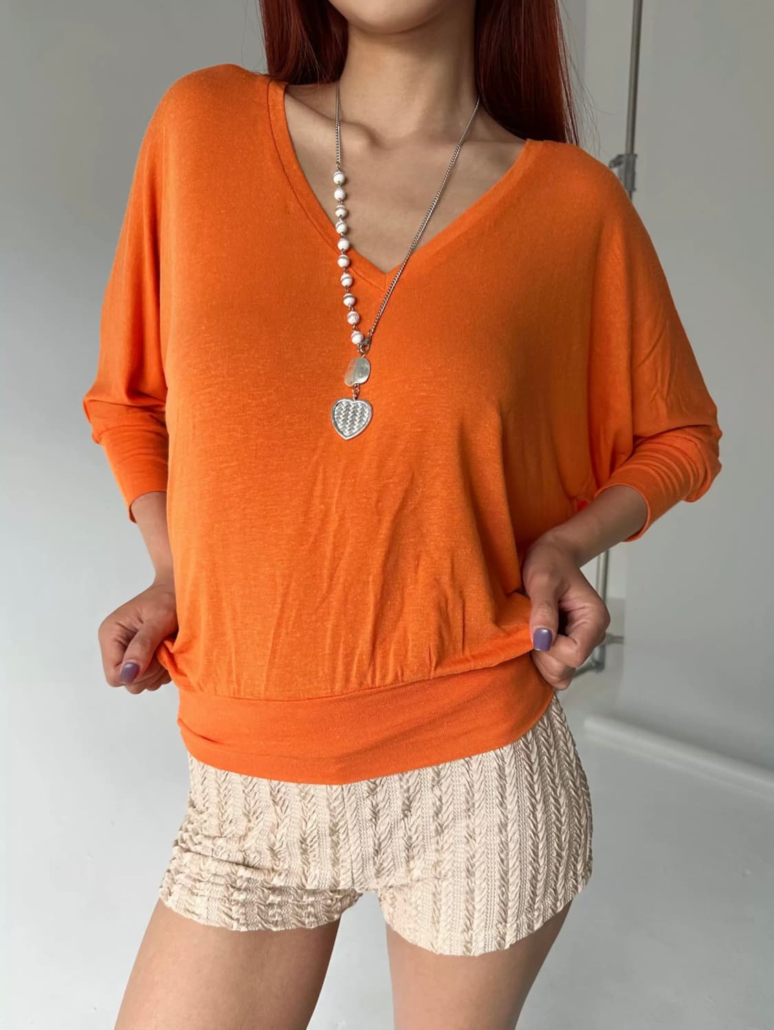 빈티지 하트펜던트 진주 목걸이 상품이미지1