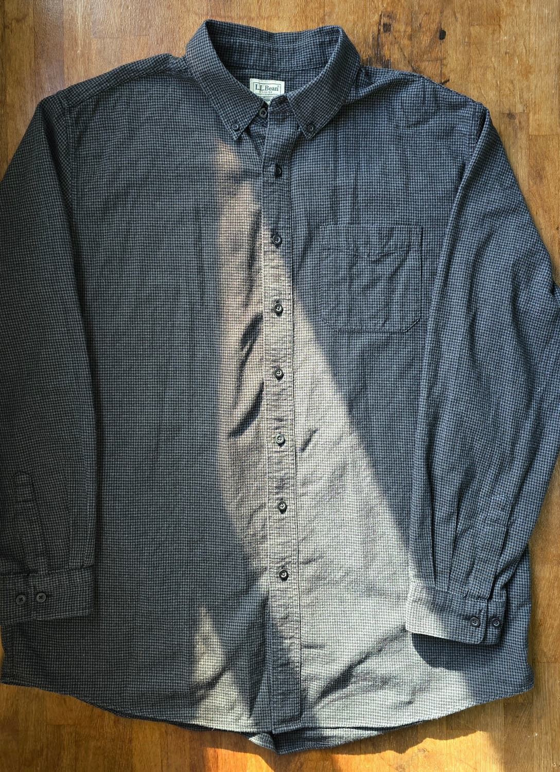 L.L.Bean 엘엘빈 헤링본 패턴 코튼 셔츠 XXL 일본 발매 상품이미지1