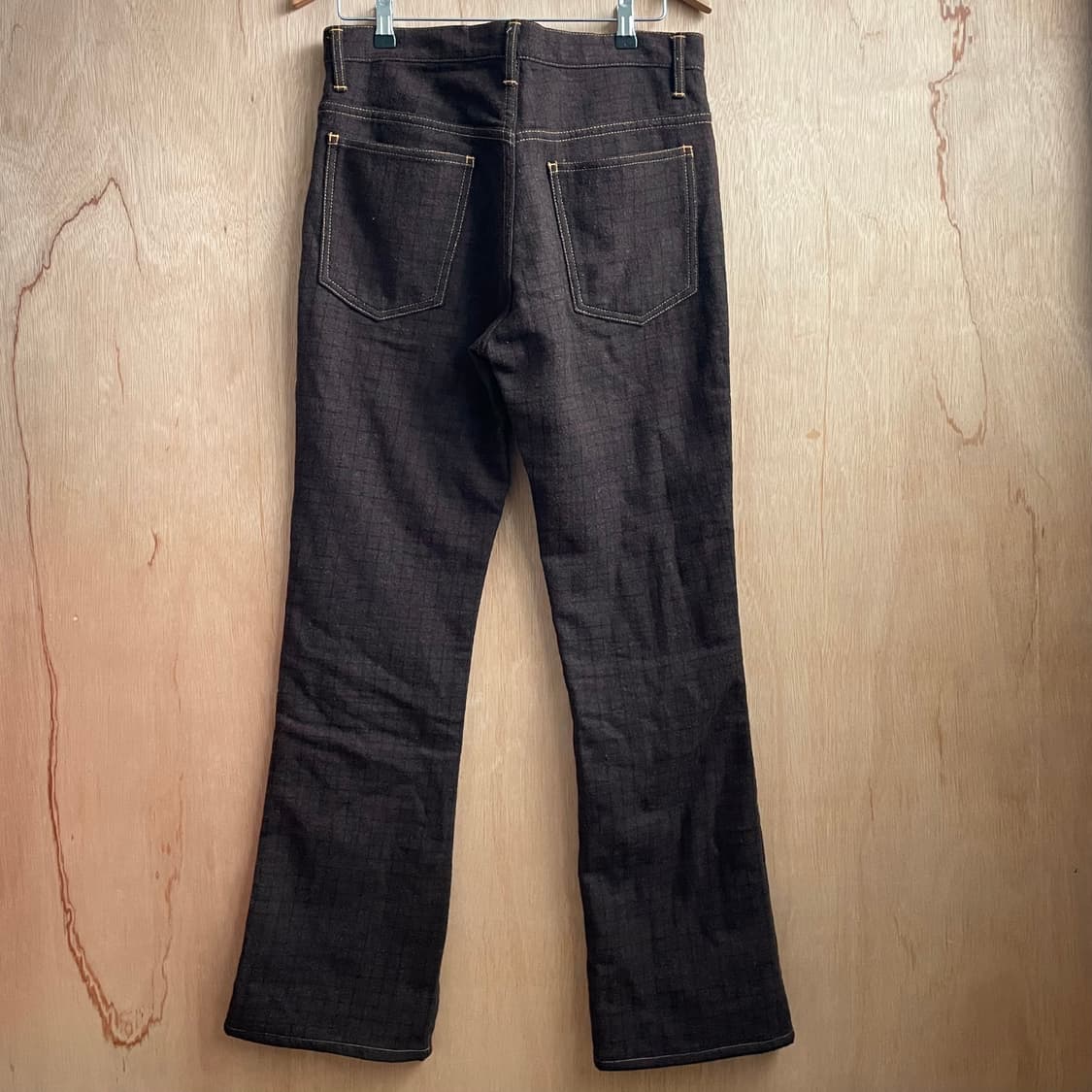 준야와타나베 체크 울 플레어 팬츠 상품이미지3