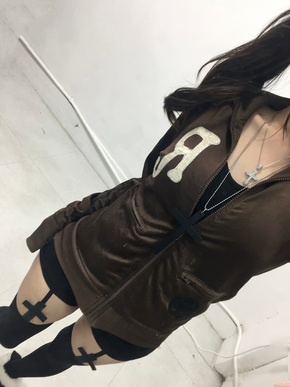 [NOISTIGE] y2k 갸루 라떼갸루 코코아 져지 상품이미지2