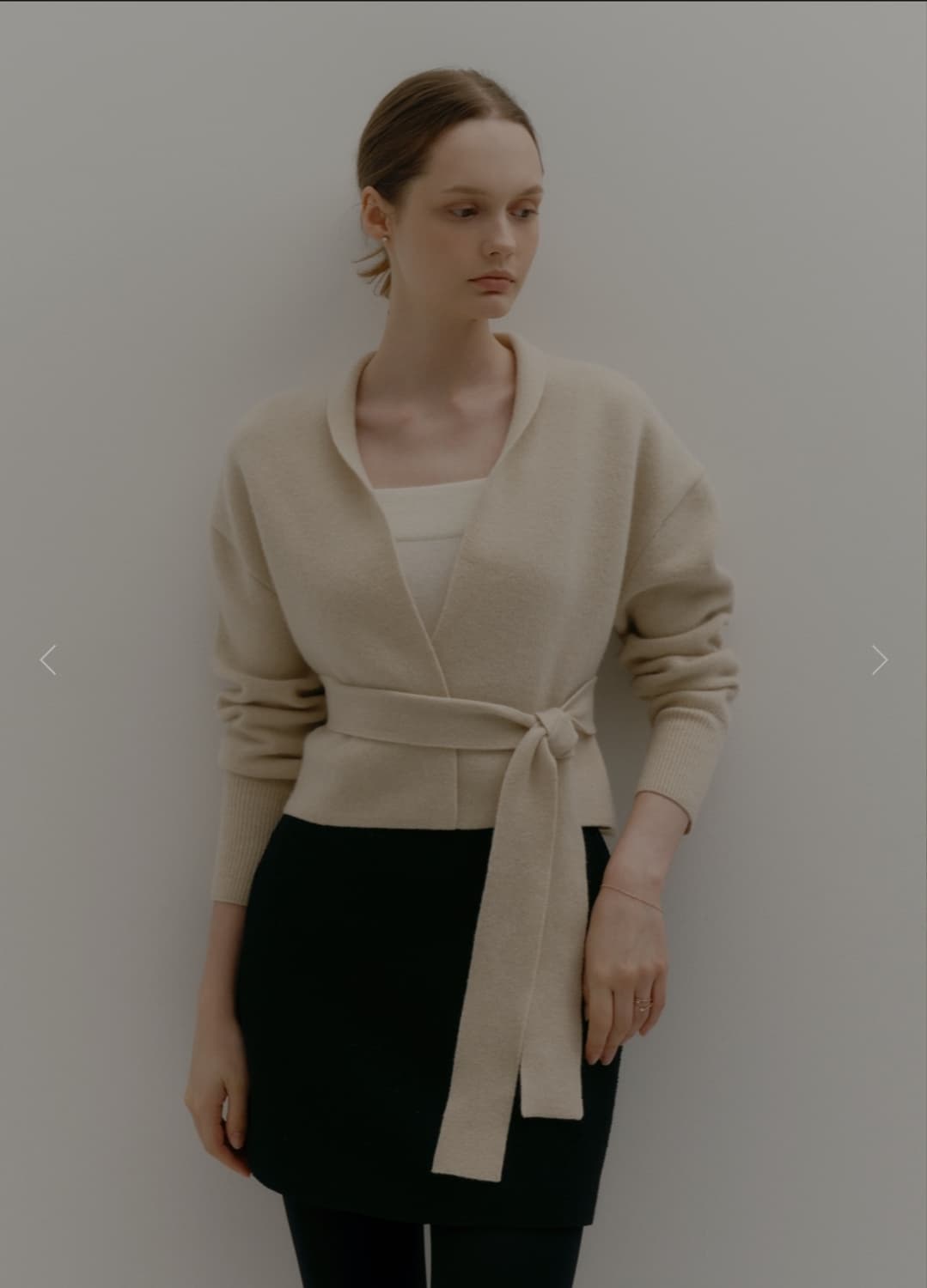 시에 샤롯 크림 울60,캐시미어5% 가디건 Free _ 여성 상품이미지1