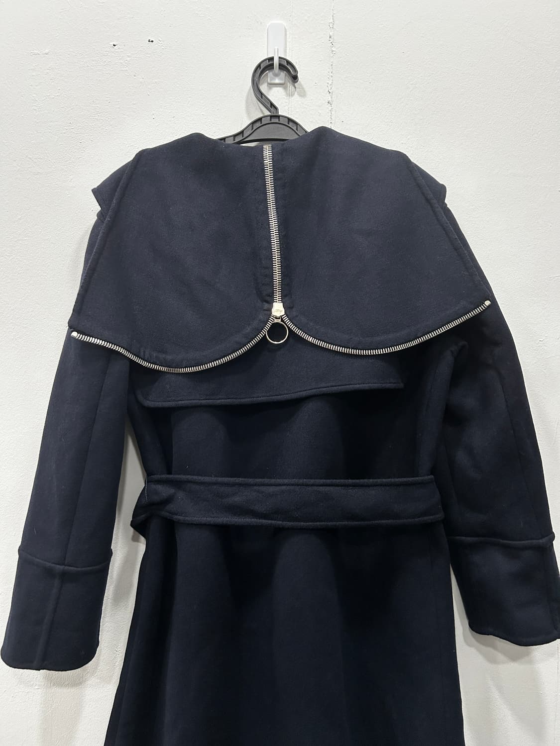 세드릭샬리에  울캐시미어 네이비 집업 후드 코트 66 상품이미지5