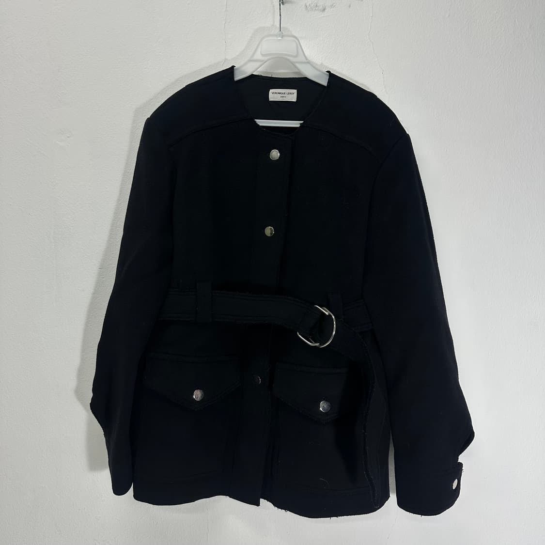 우먼M 베로니크뢰로이 블랙 로브 버진울자켓 상품이미지1