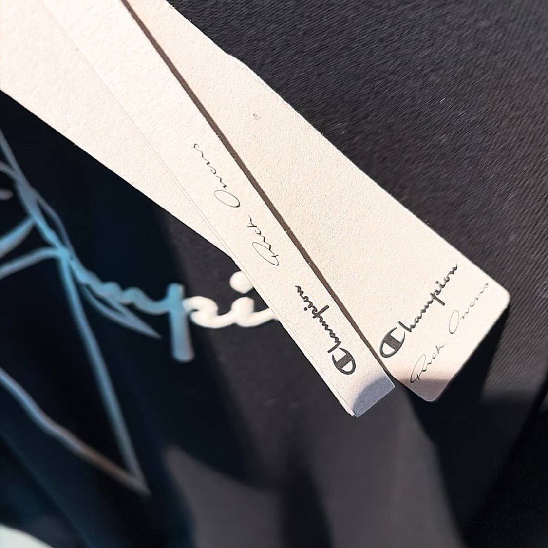 (정품/새상품) 릭 오웬스 X 챔피온 여성 블랙 자수 로고 맨투맨 상품이미지4