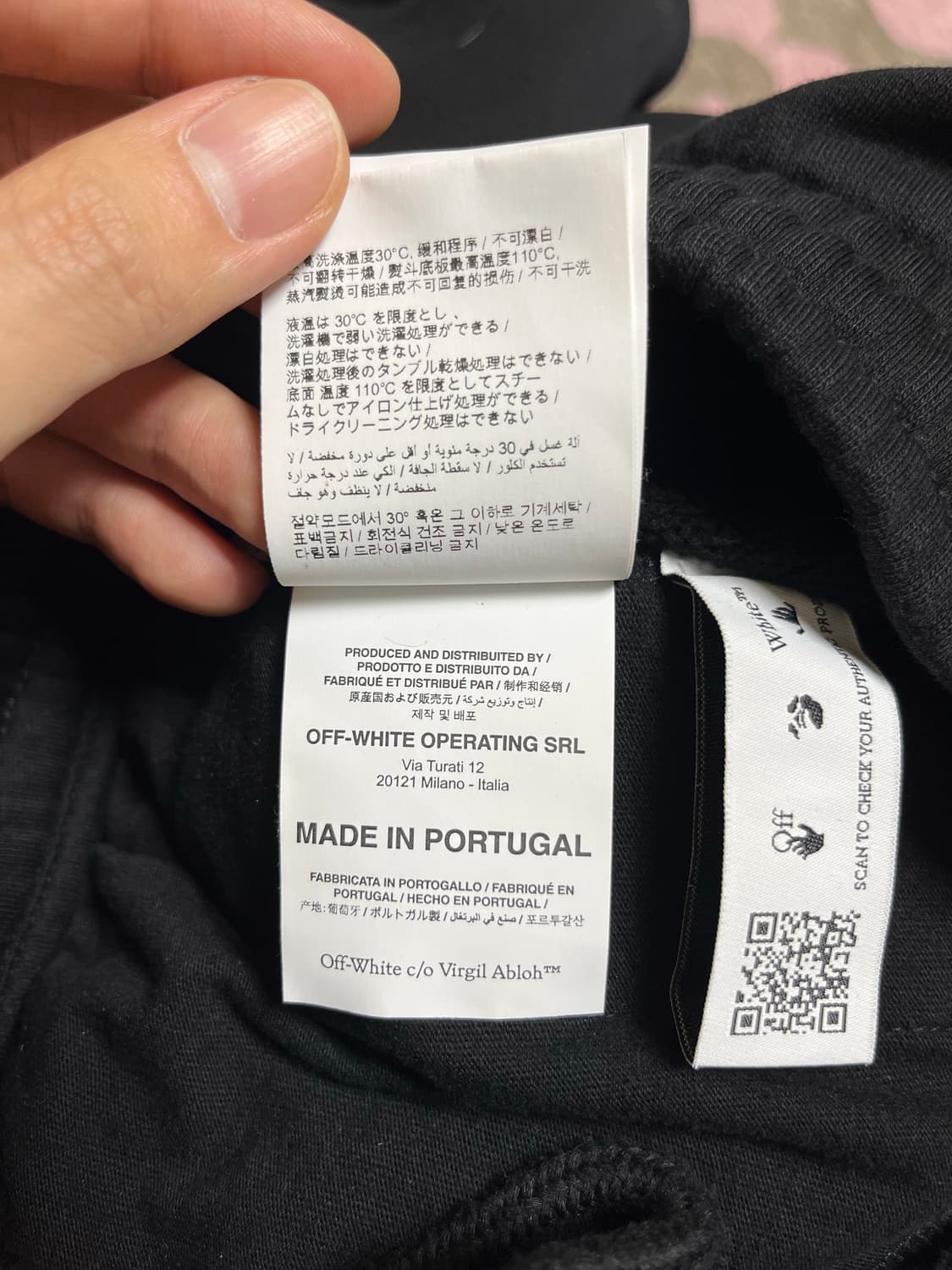 오프화이트 조거팬츠 블랙 S 상품이미지6