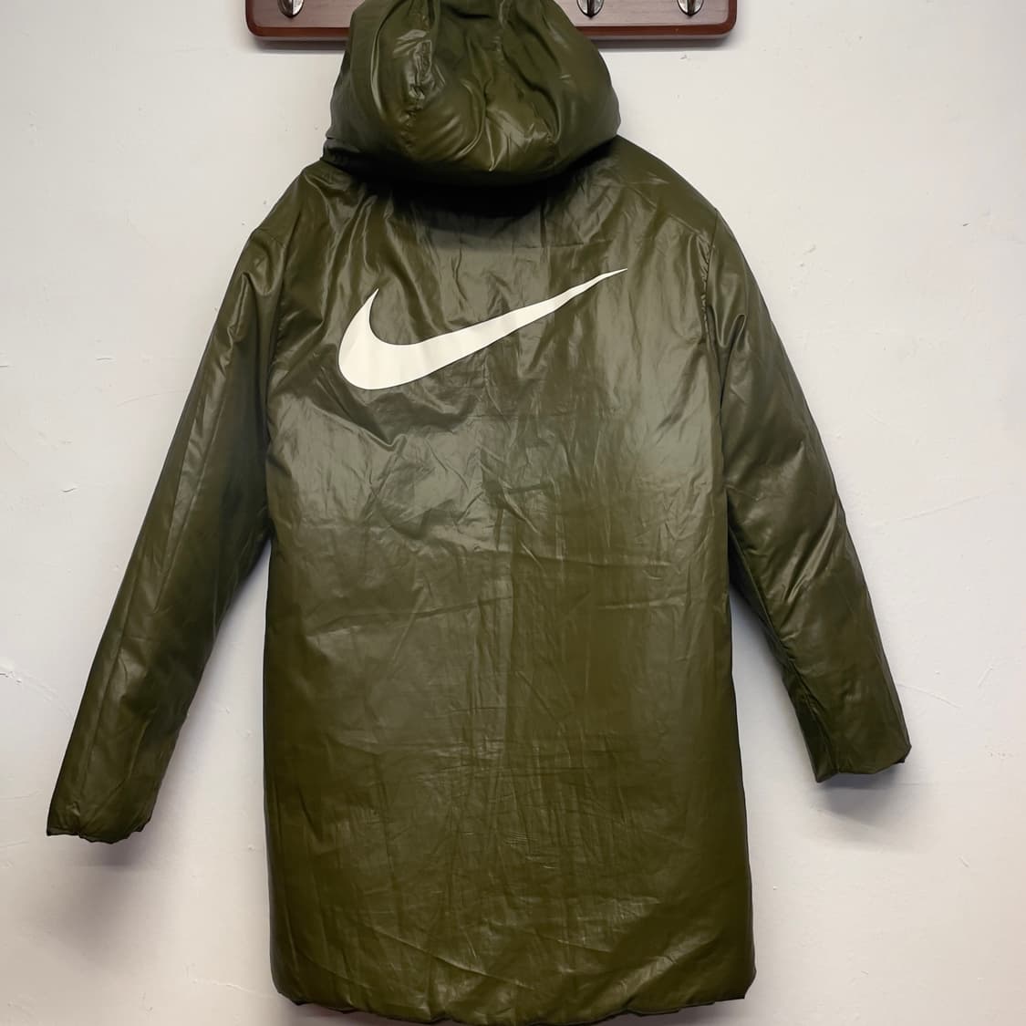 나이키 (우먼) 리버시블 카키 롱 패딩   상품이미지7