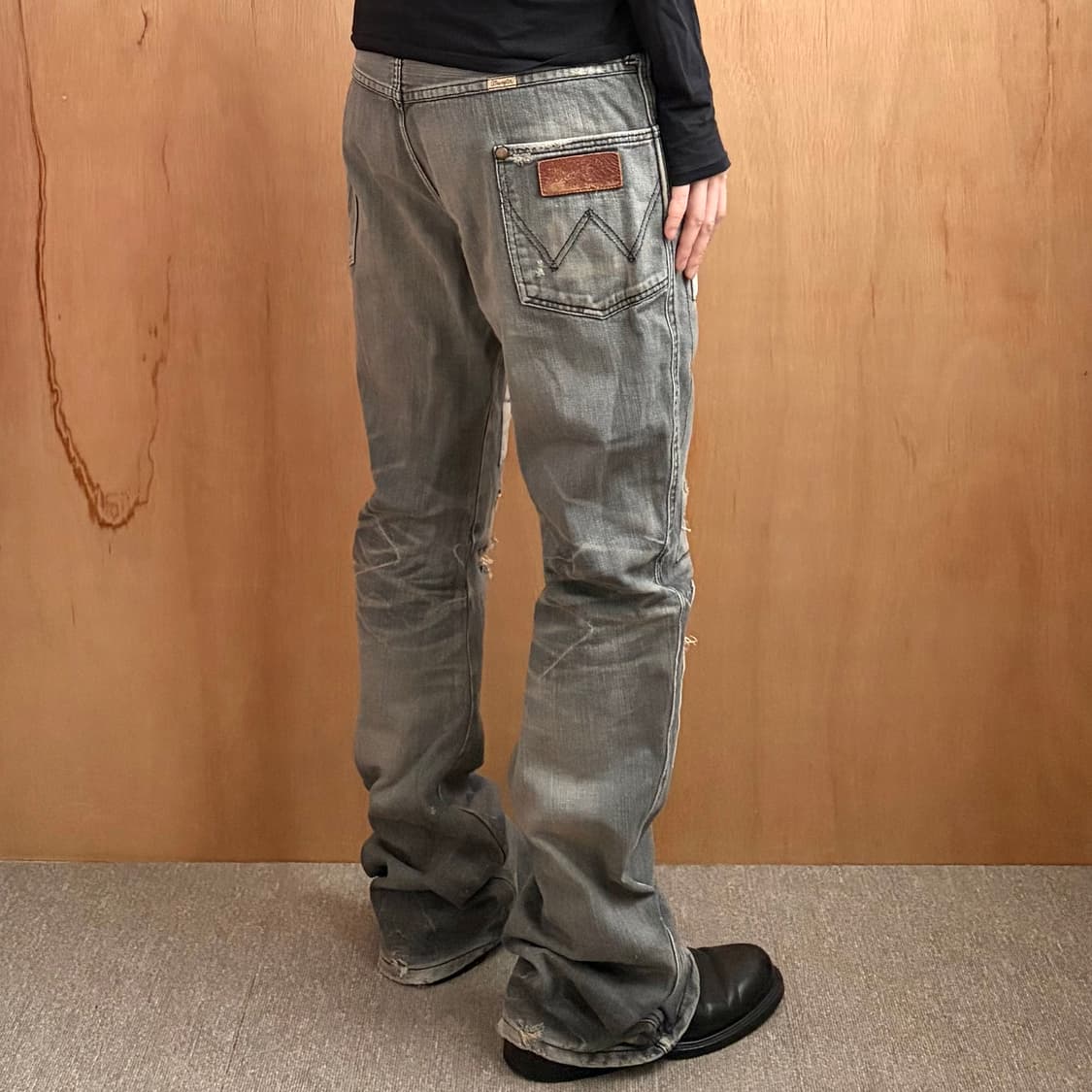 AKM X WRANGLER 패치워크 바나나 데님 팬츠 상품이미지2