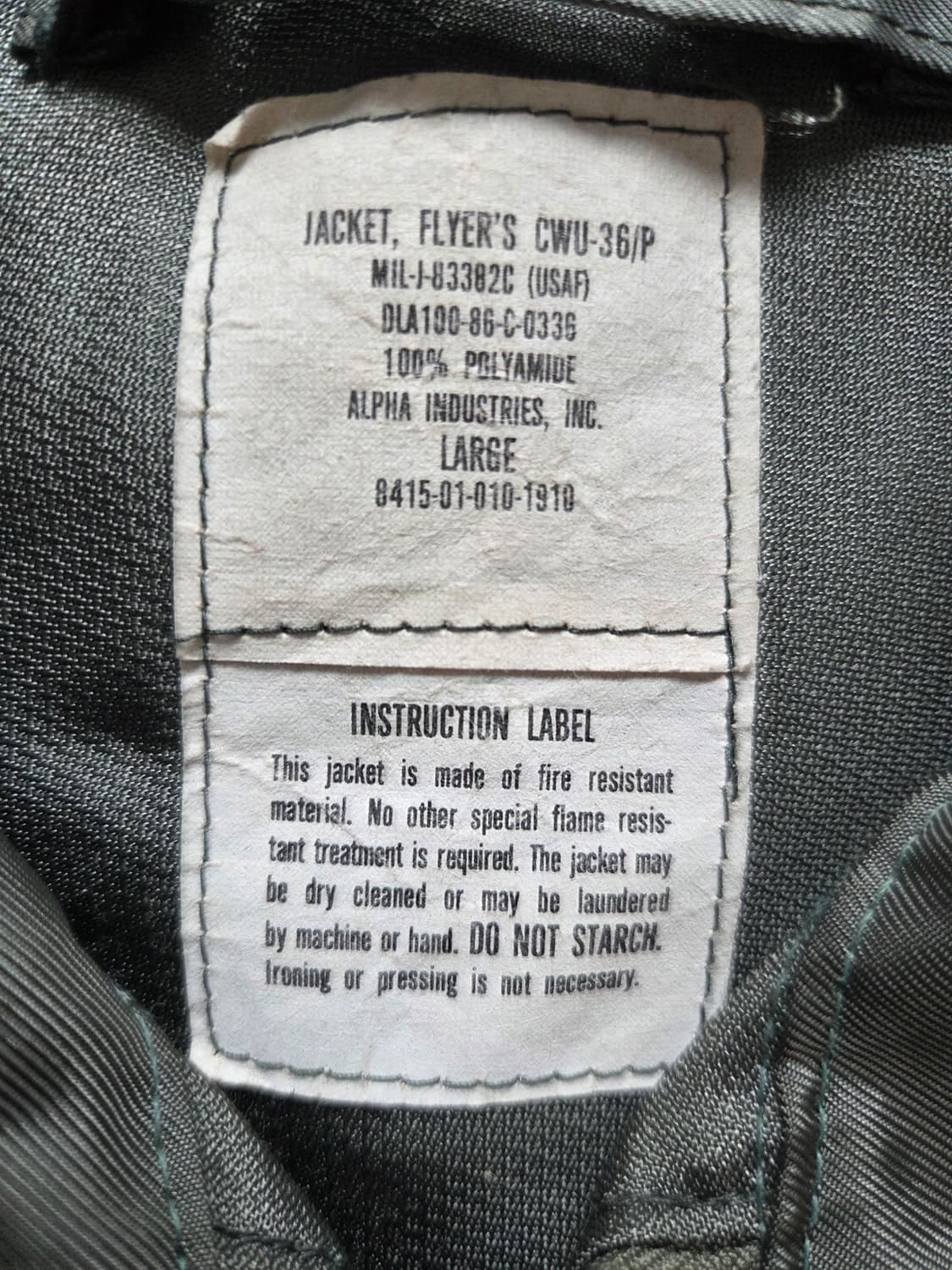 1986 OG CWU-36/P 알파인더스트리 Large 상품이미지4